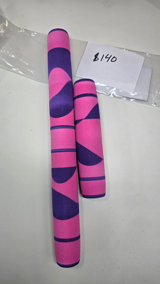 Custom pink and purple full grip set